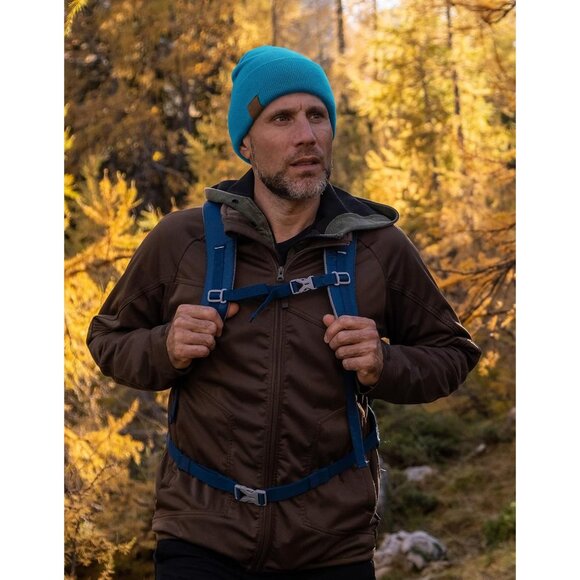 Men and Women Deepskyblue Acrylic Stretchy Daily Knit Warm Winter Beanie Hats - Picture 3 of 7